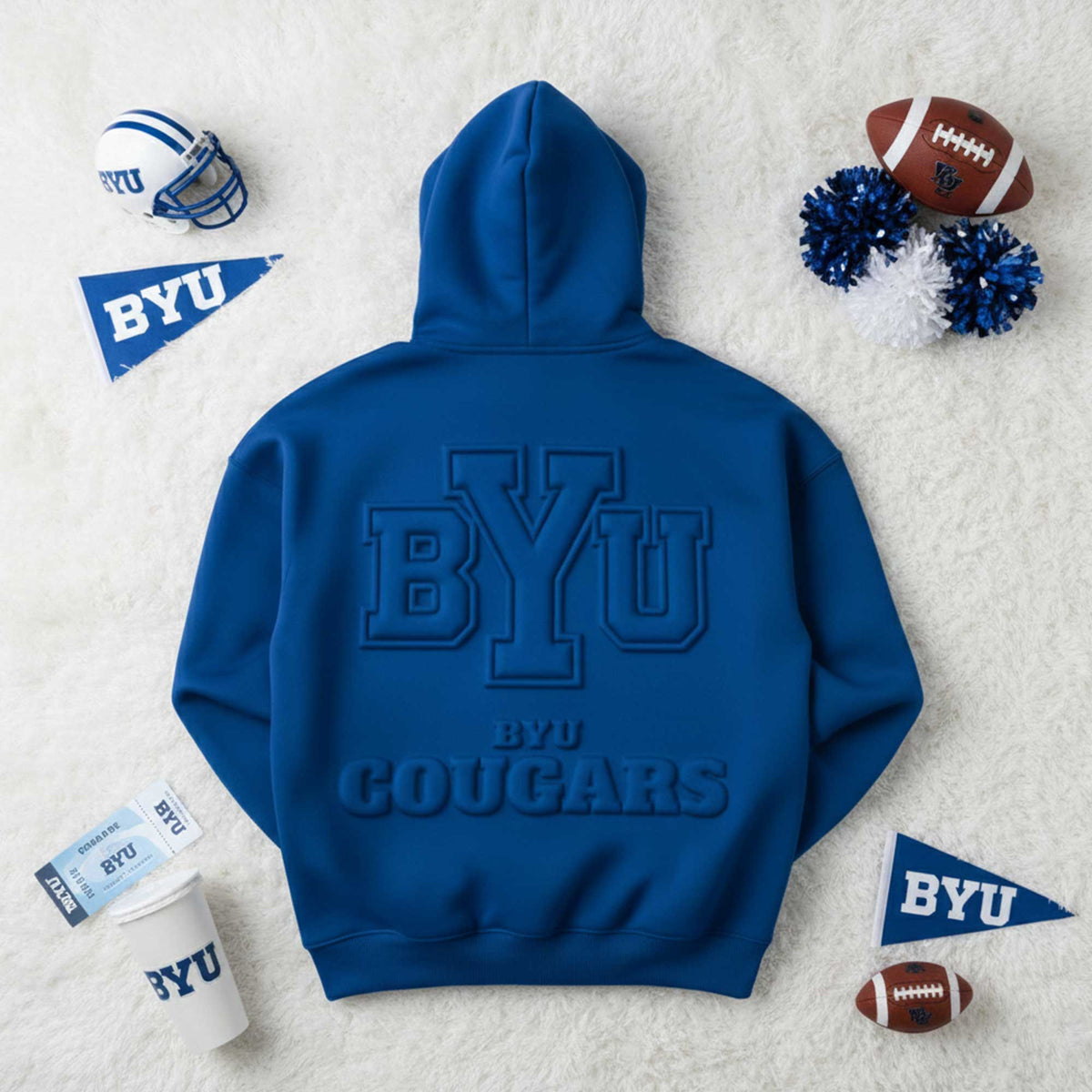 Premium BYU Embossed Hoodie HTTT