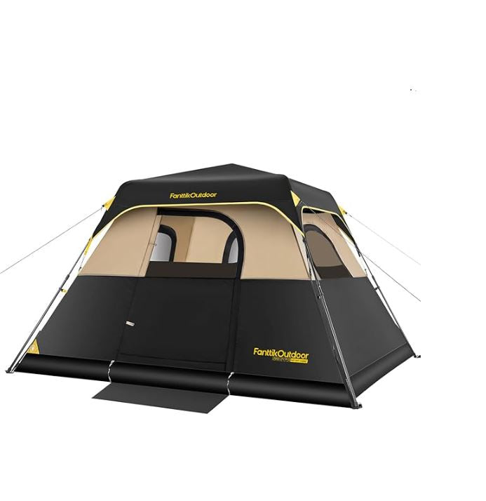 Instant Cabin Camping Tent for 4/6/8/10 People – Quick 60-Second Setup, Waterproof Rainfly, Windproof Design, and Portable Carry Bag for Family Outdoor Adventures