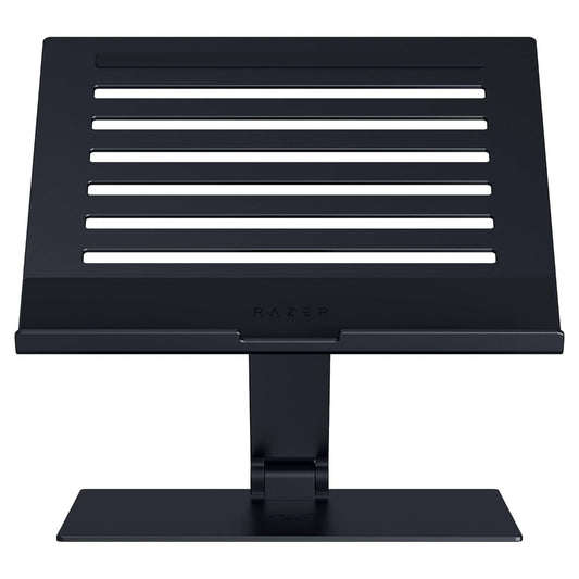 Adjustable Laptop Stand: Fits Most Tablets, Laptops & Macbooks 14” to 18" - Adjust Height and Tilt - Durable Aluminum Construction - Vented Design - Foldable for Storage & Travel - Black