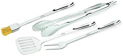 4-Piece Professional BBQ Tool Set – Stainless Steel with Case, Includes Pots & Pans for Cooking