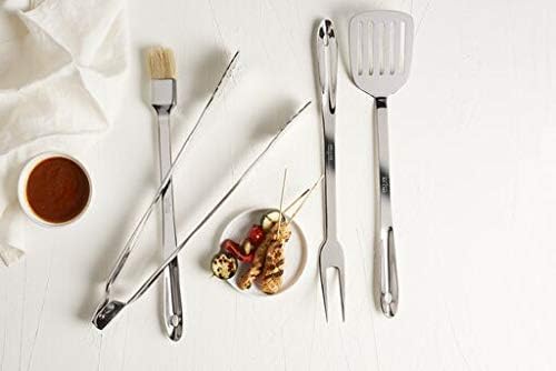 4-Piece Professional BBQ Tool Set – Stainless Steel with Case, Includes Pots & Pans for Cooking