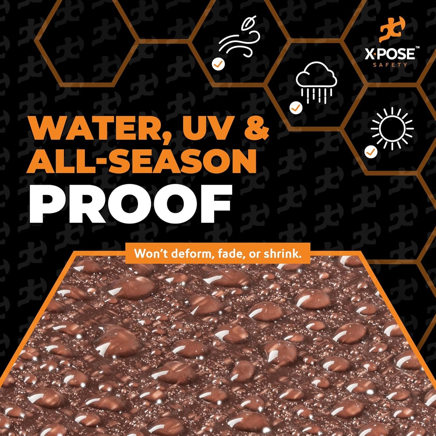 12' x 30' Heavy Duty Brown/White Tarp – 20 Mil Waterproof Outdoor Tarp, UV Protection, Reinforced Corners for Rain, Camping, Tent Cover