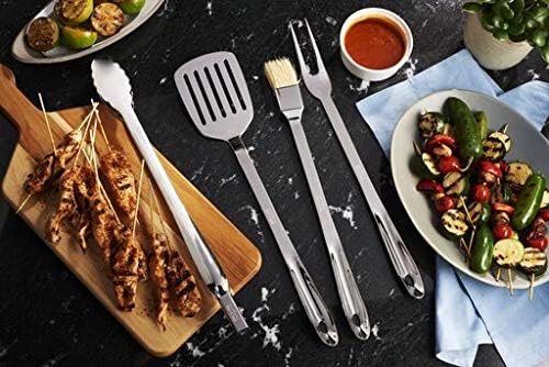 4-Piece Professional BBQ Tool Set – Stainless Steel with Case, Includes Pots & Pans for Cooking