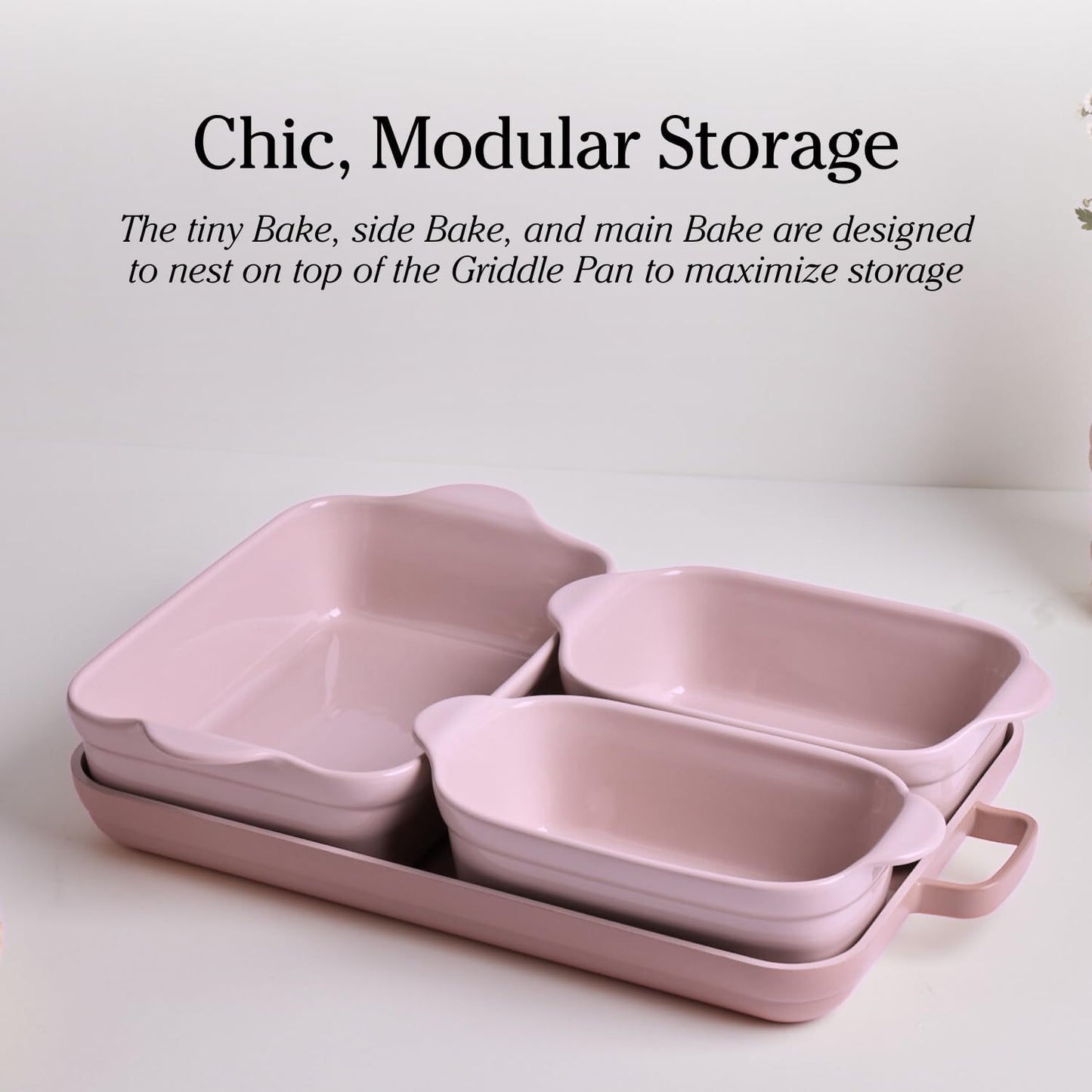 5-Piece Nonstick Ceramic Bakeware Set – Toxin-Free Cast Aluminum with Oven Pan, Bakers & Mat