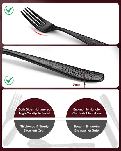 48-Piece Flatware Set – Heavy-Duty Stainless Steel Utensils for 8, Includes Spoons, Forks & Knives