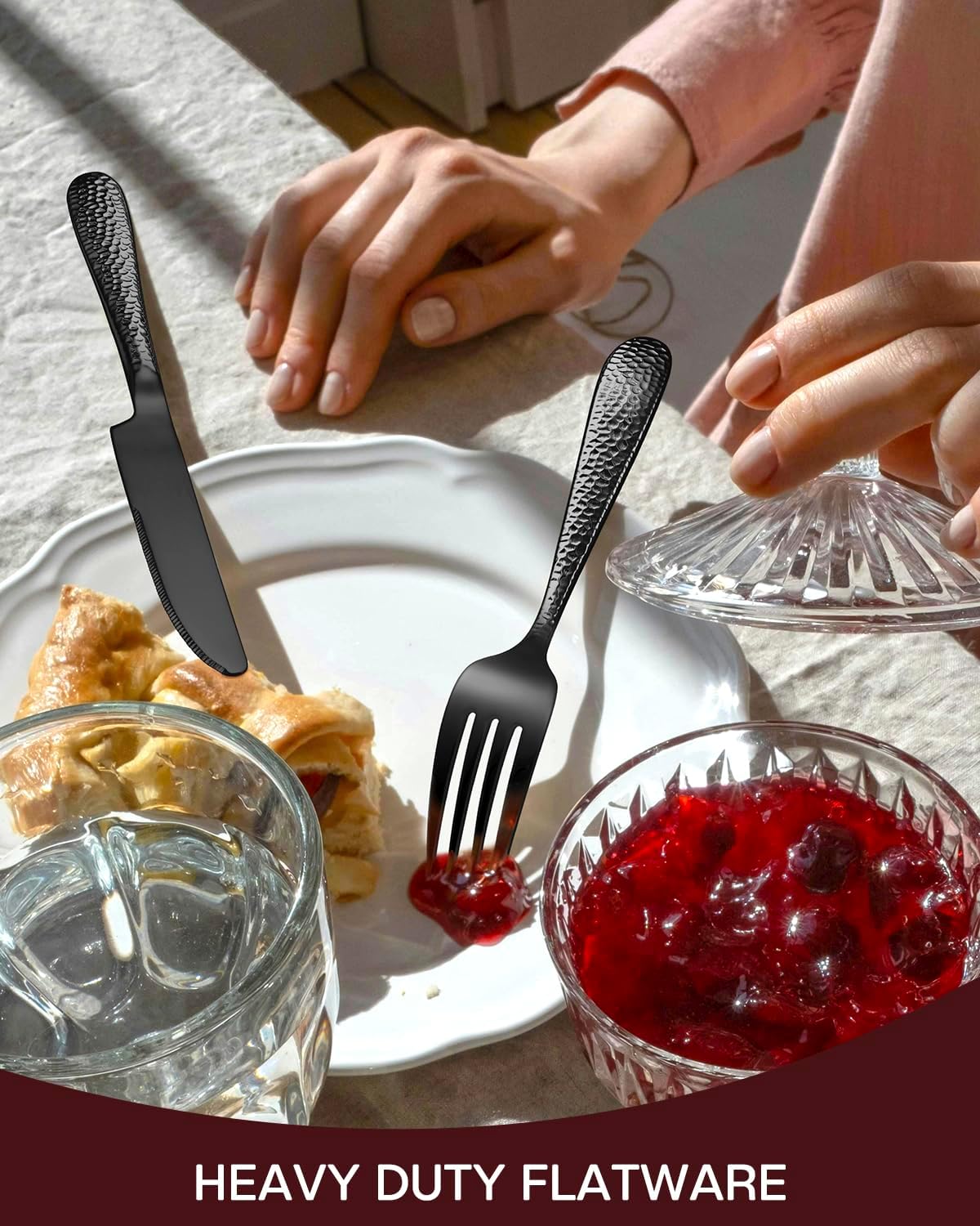 48-Piece Flatware Set – Heavy-Duty Stainless Steel Utensils for 8, Includes Spoons, Forks & Knives