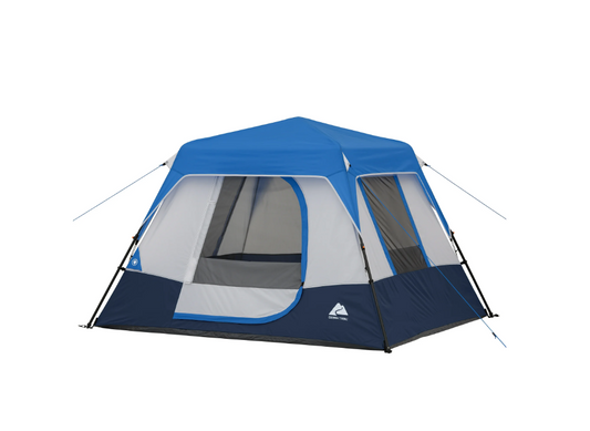 Ozark Trail 8' x 7' 4-Person Instant Cabin Tent with LED Lighted Hub, 19 lbs