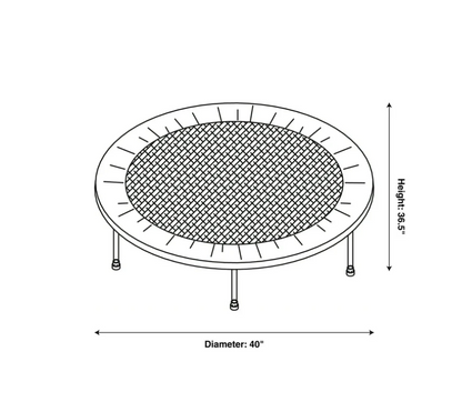 Sportspower TruJump 40-Inch Mini Trampoline, Blue