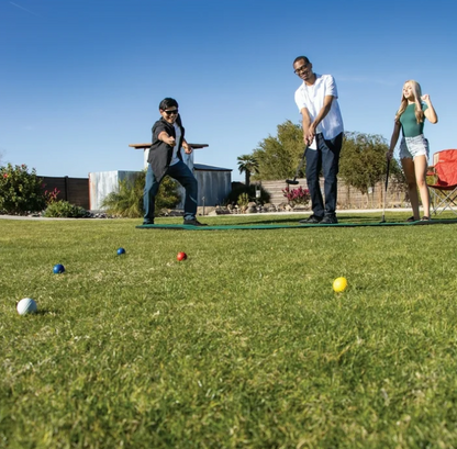 EastPoint 3-in-1 Par Pong Bocce Golf Putting Game - 3 Outdoor Games in 1 for All Ages