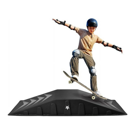 Yes4All Single-Piece Skateboard Ramp, Bike Ramp, Skate Ramp - Design for Beginners, More Durable, Safe, Capacity 220Lbs