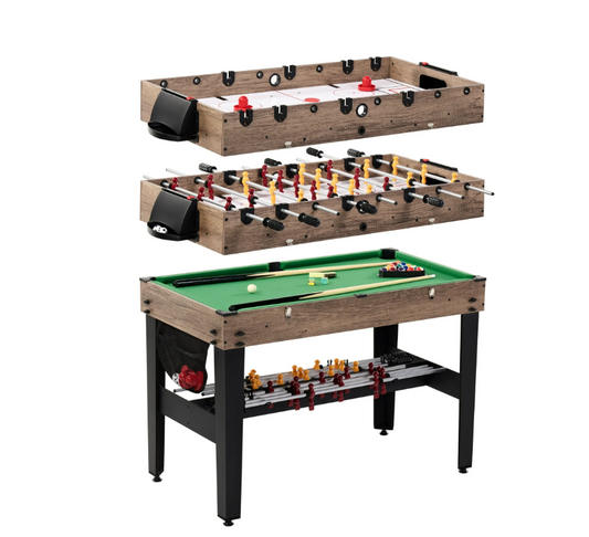 48" 3-in-1 Multi Game, Pool Table, Air Hockey, Foosball Table, by MD Sports