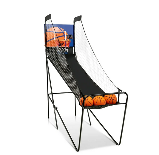 Costway Foldable Single Shot Basketball Arcade Game W/Electronic Scorer 3 Basketballs