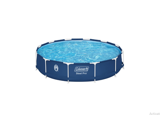 Coleman Steel Pro 12 ft. x 33 in. Round Metal Frame Above Ground Pool Set