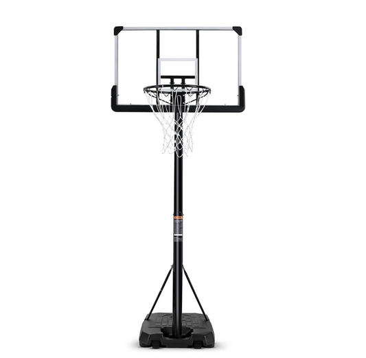 Portable Basketball Hoop Goal Basketball Hoop System Height Adjustable 7 ft. 6 in..10 ft. with 44 inch Indoor Outdoor PVC Backboard Material