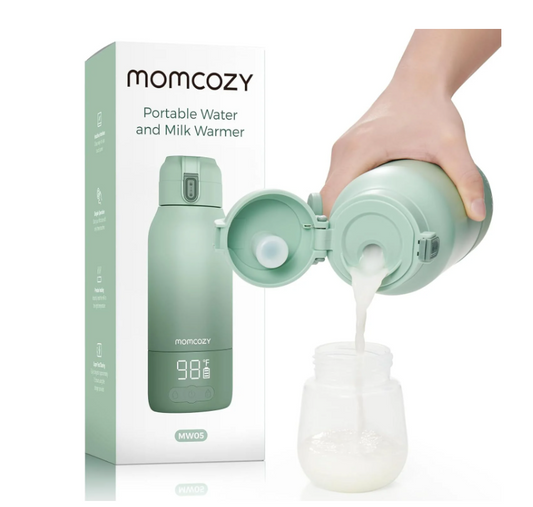 Momcozy Portable Milk Warmer for Travel – Dual Heating Modes for Breast Milk & Water, Portable Bottle Warmer, 17 Ounces