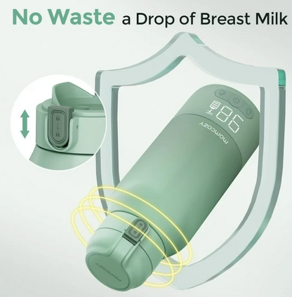 Momcozy Portable Milk Warmer for Travel – Dual Heating Modes for Breast Milk & Water, Portable Bottle Warmer, 17 Ounces
