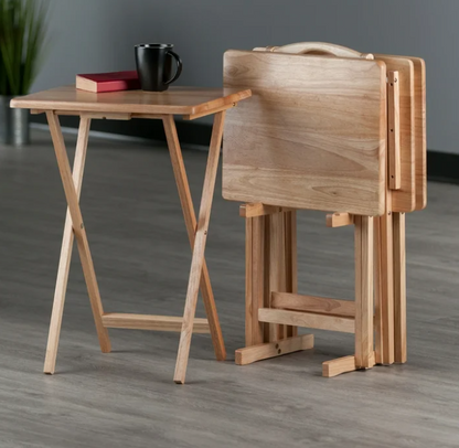 Winsome Alex 5-Pc Snack TaWinsome Alex 5-Pc Snack Table Set, Natural Finishble Set, Natural Finish