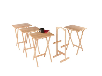Winsome Alex 5-Pc Snack TaWinsome Alex 5-Pc Snack Table Set, Natural Finishble Set, Natural Finish