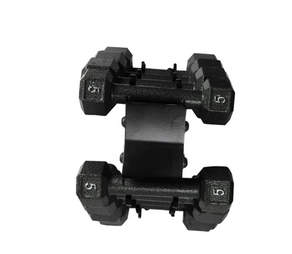 Cap Barbell 100 lb Cast Iron Hex Dumbbell Weight Set with Rack, Black