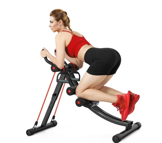 GIKPAL Foldable Ab Machine, Ab Workout Equipment for Home Gym,Core & Abdominal Trainer Fitness Equipment Max 440lbs with LCD Display