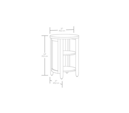 Better Homes & Gardens Springwood Caning Side Table, Charcoal Finish