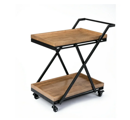 Better Homes & Gardens Entertainment Cart, Wood and Black