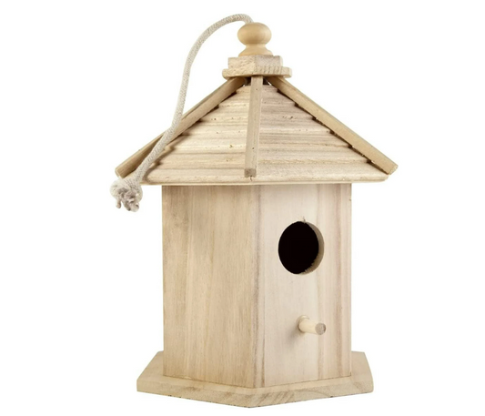 6.5" Wooden Gazebo Birdhouse by Make Market - Unfinished Hanging Birdhouse Made of 100% Wood - Bulk 8 Pack