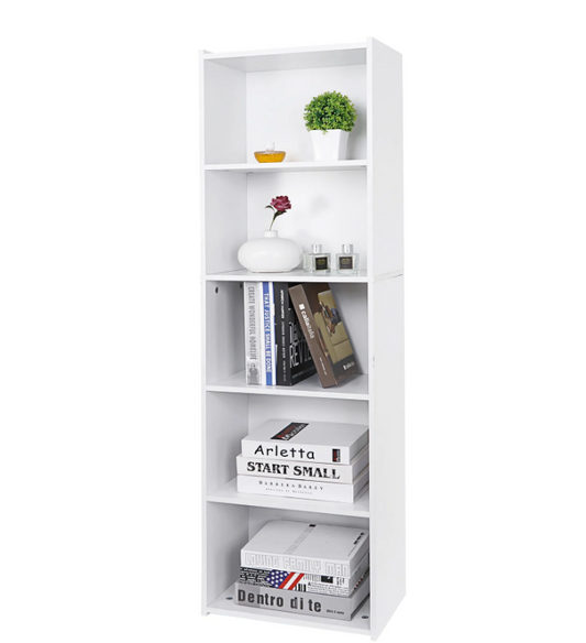 ZENSTYLE 5 Tier Bookcase Bookshelf Storage Wall Shelf Organizer Display Stand Home Office