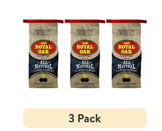 (3 pack) Royal Oak 100% All Natural Hardwood Charcoal Briquets 16 LBS