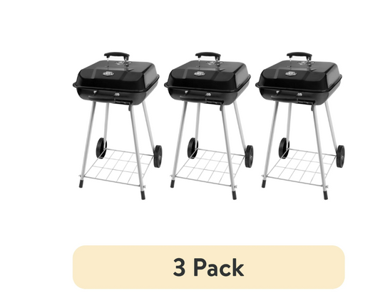 (3 pack) Expert Grill 17.5" Charcoal Grill, with Wheels