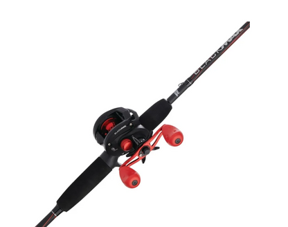 Abu Garcia Black Max Baitcast Fishing Combo, 6'6" Medium Rod, Right/Left Handed Reel
