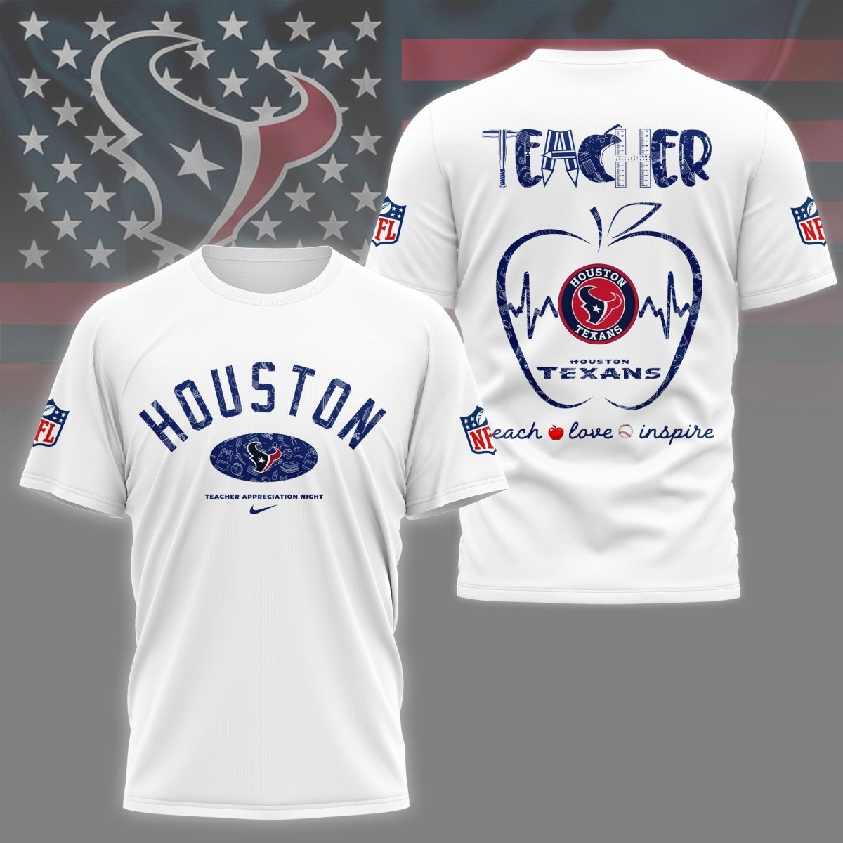 HTX PREMIUM 3D TEACHER APPRECIATION DAY SHIRT NY