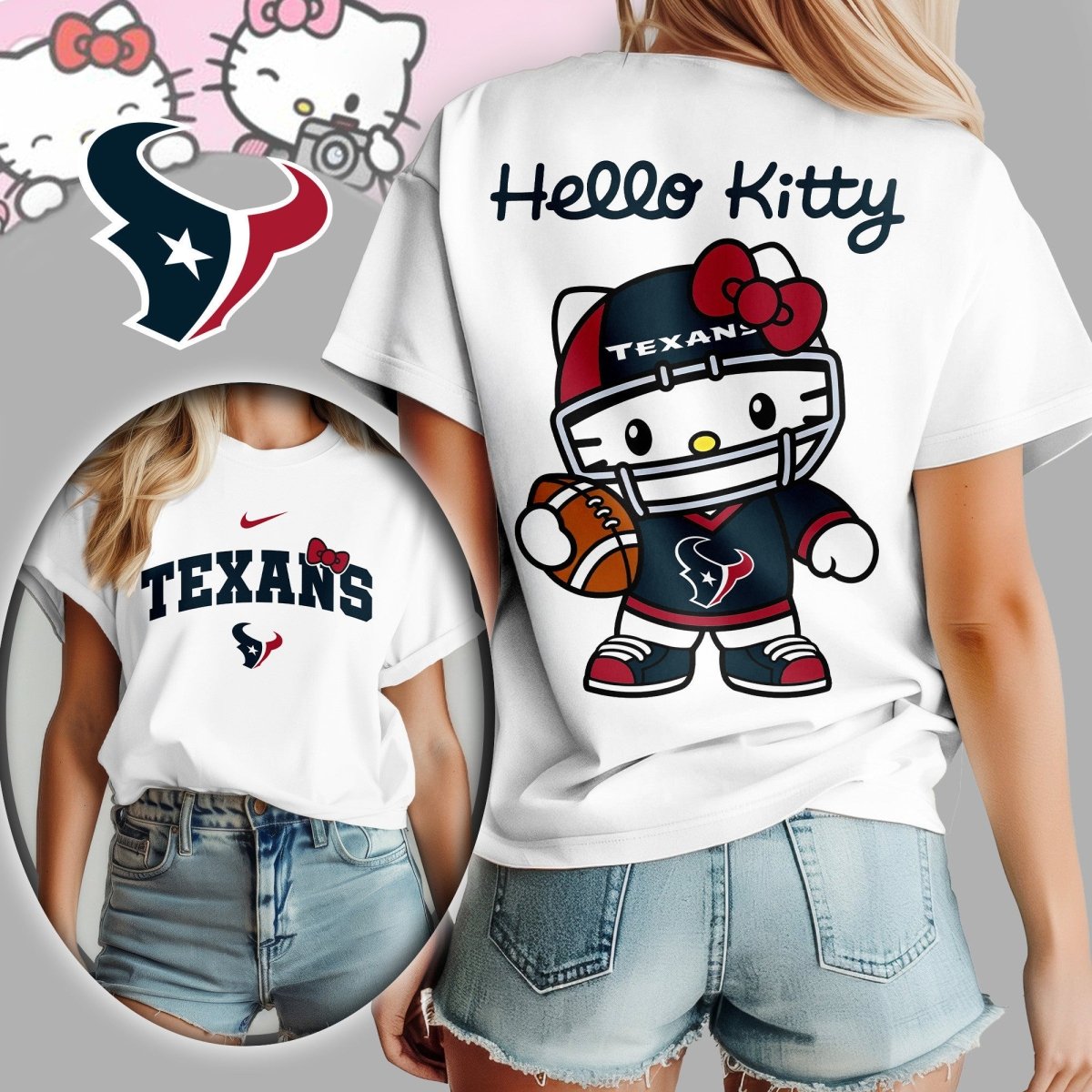 HTX Premium NFL Hello Kitty Women's Shirt TD