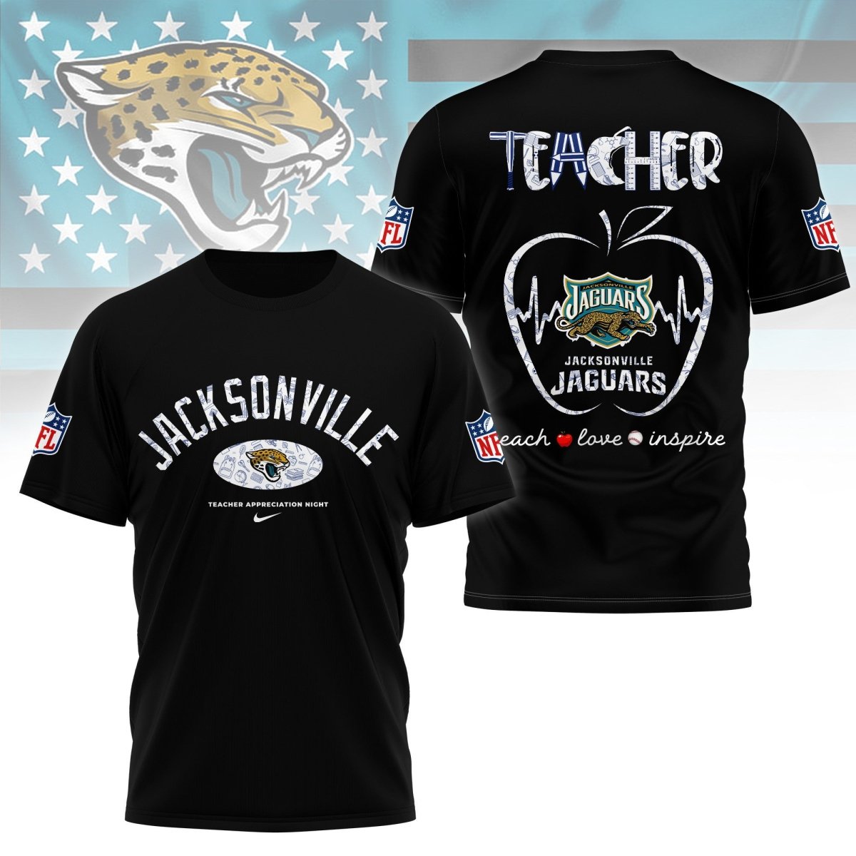 JSVJ PREMIUM 3D TEACHER APPRECIATION DAY SHIRT NY