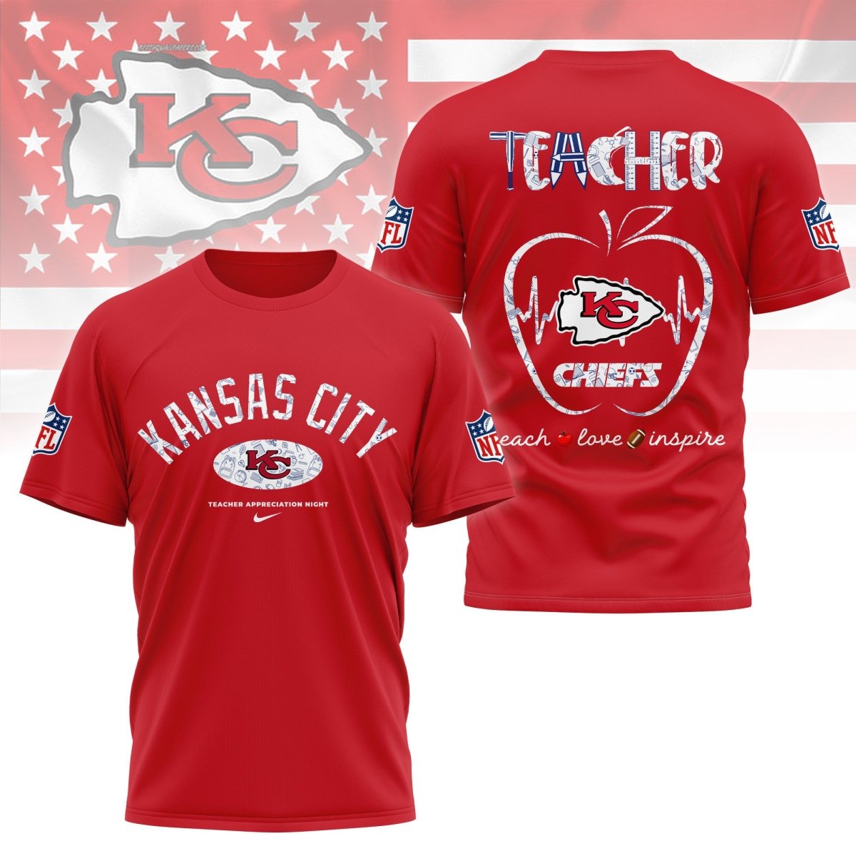 KCC PREMIUM 3D TEACHER APPRECIATION DAY SHIRT NY