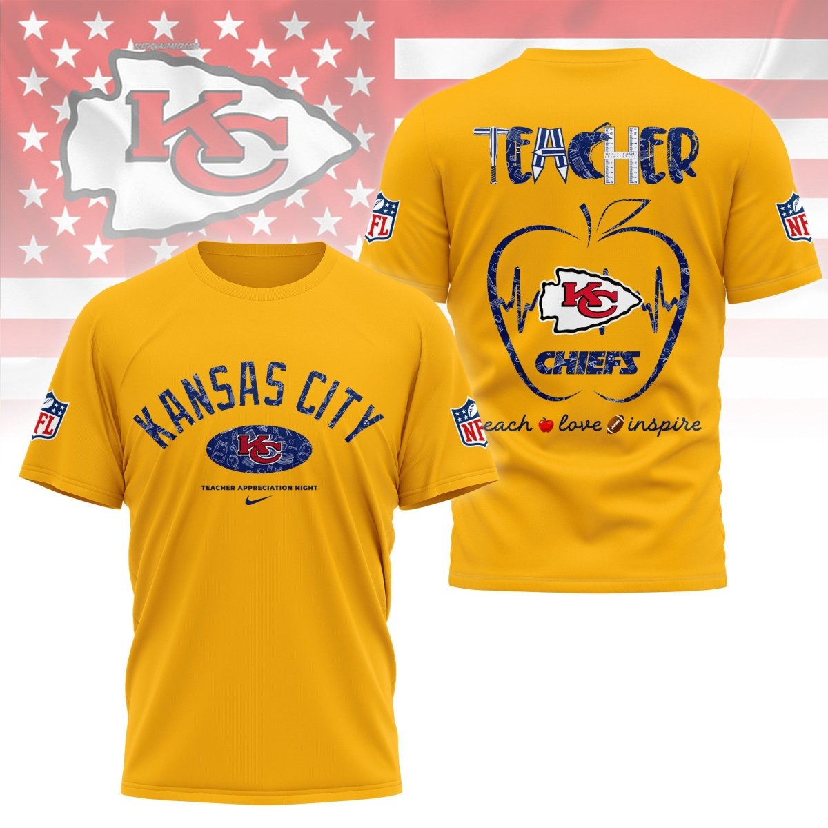 KCC PREMIUM 3D TEACHER APPRECIATION DAY SHIRT NY