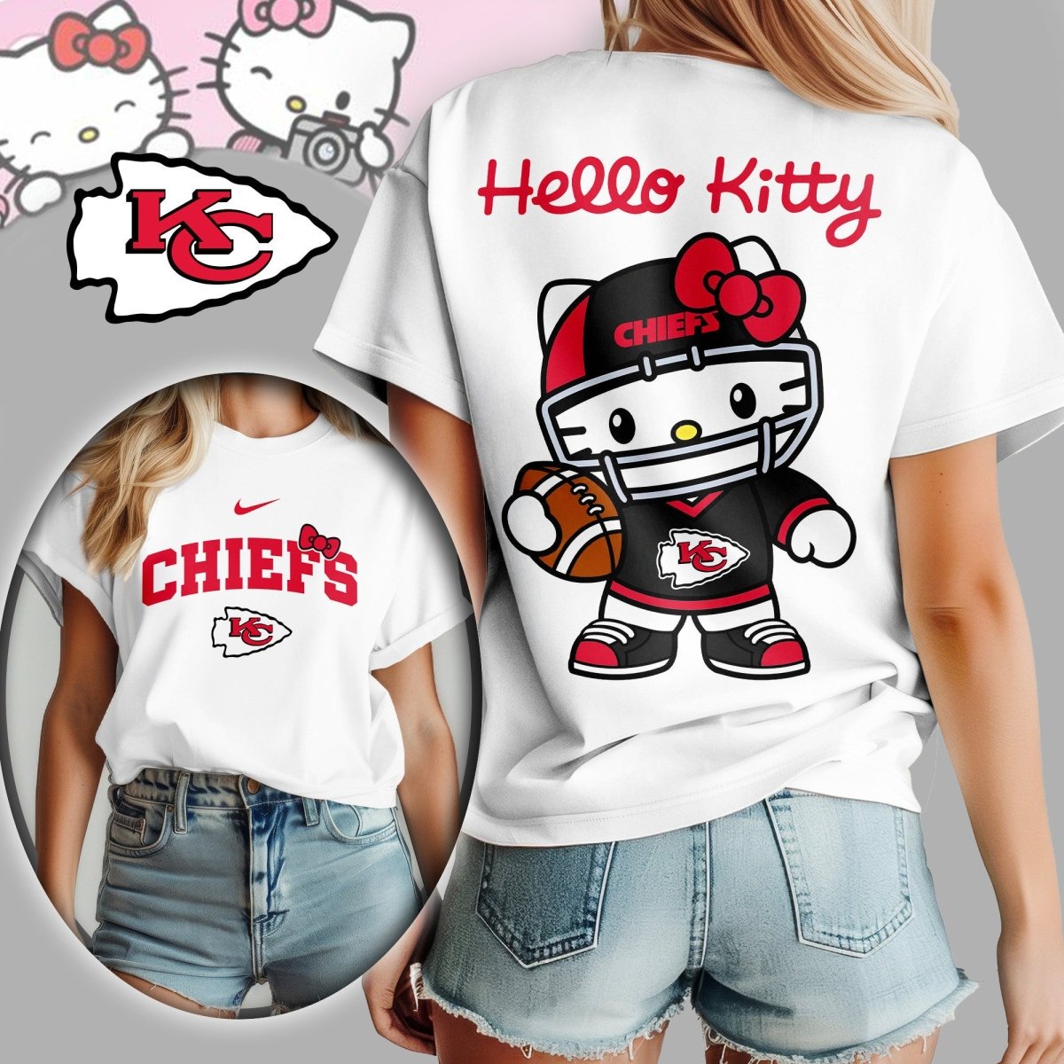 KCC Premium NFL Hello Kitty Women's Shirt TD