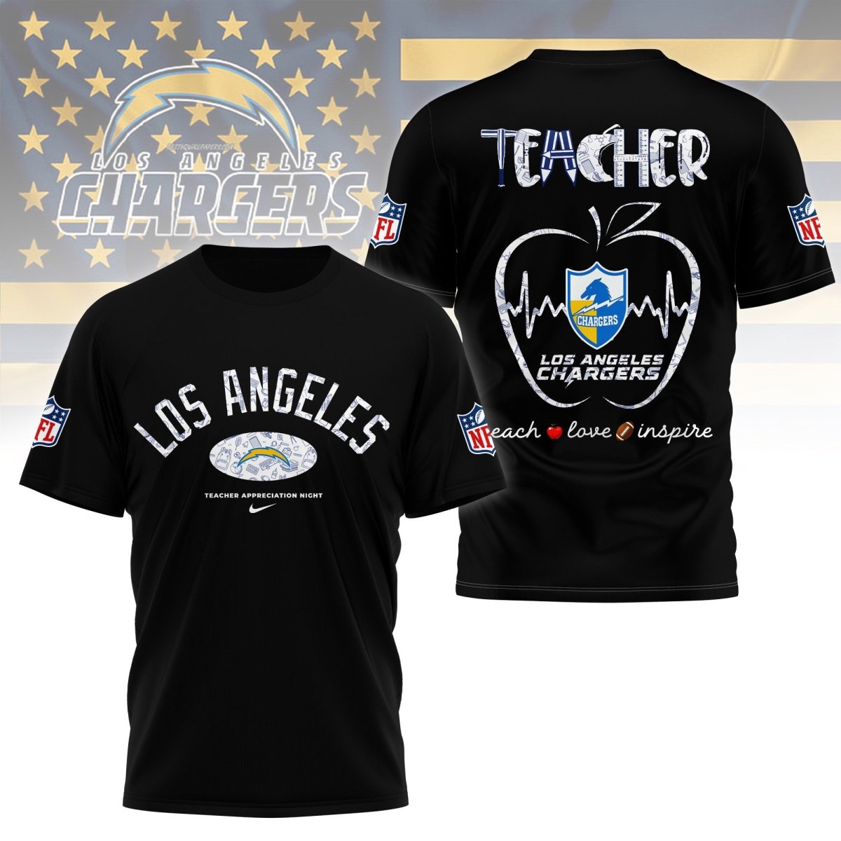 LAC PREMIUM 3D TEACHER APPRECIATION DAY SHIRT NY