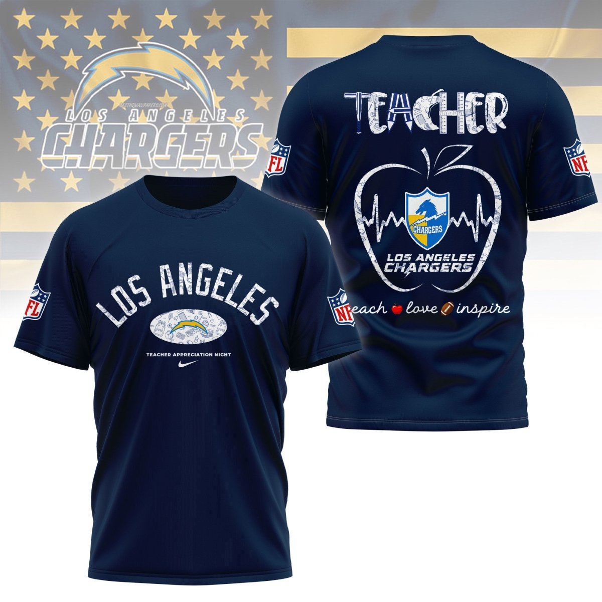 LAC PREMIUM 3D TEACHER APPRECIATION DAY SHIRT NY