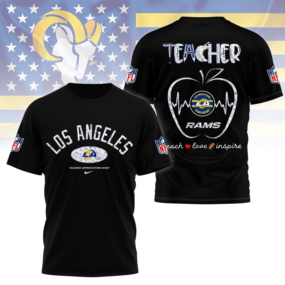 LARS PREMIUM 3D TEACHER APPRECIATION DAY SHIRT NY