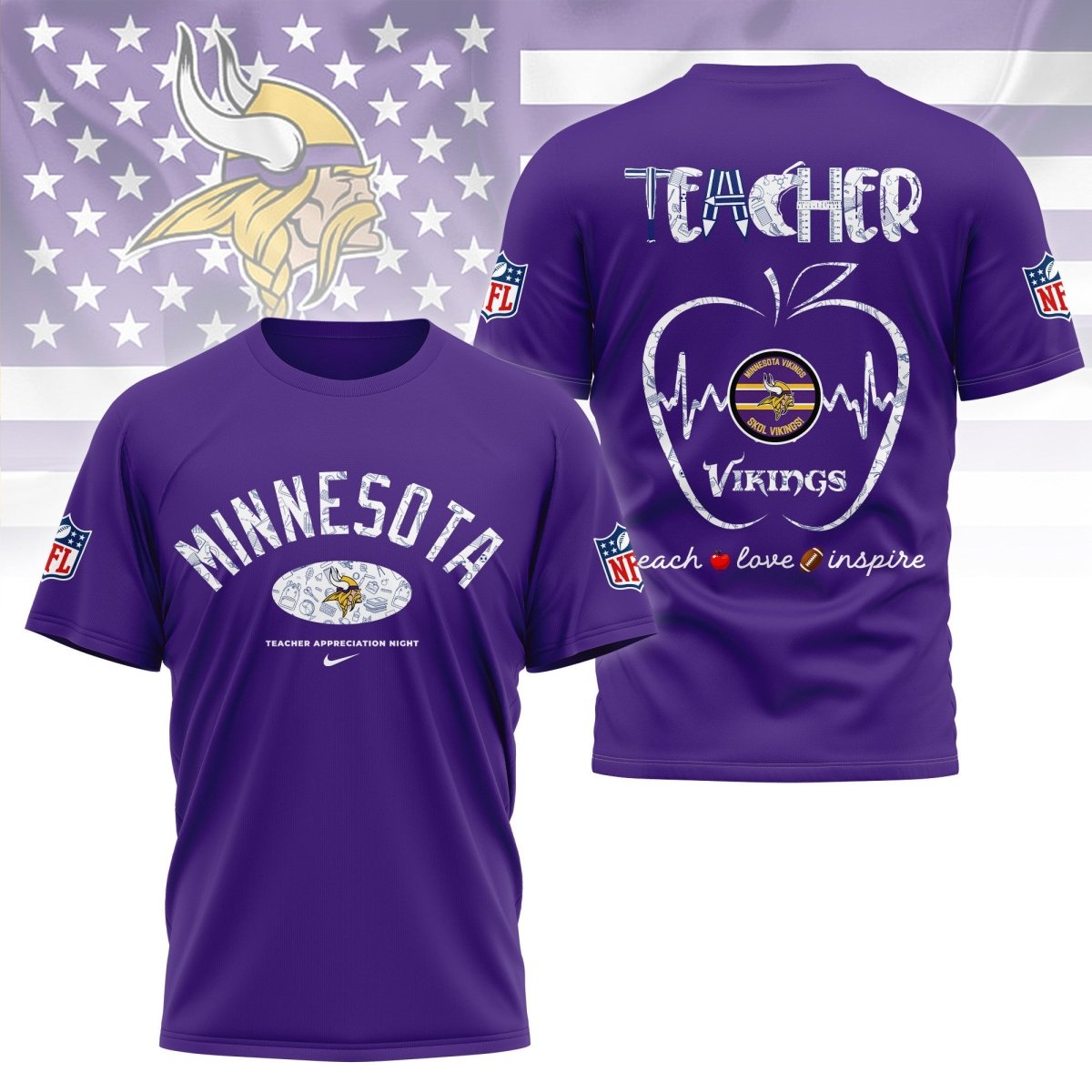 MNV PREMIUM 3D TEACHER APPRECIATION DAY SHIRT NY
