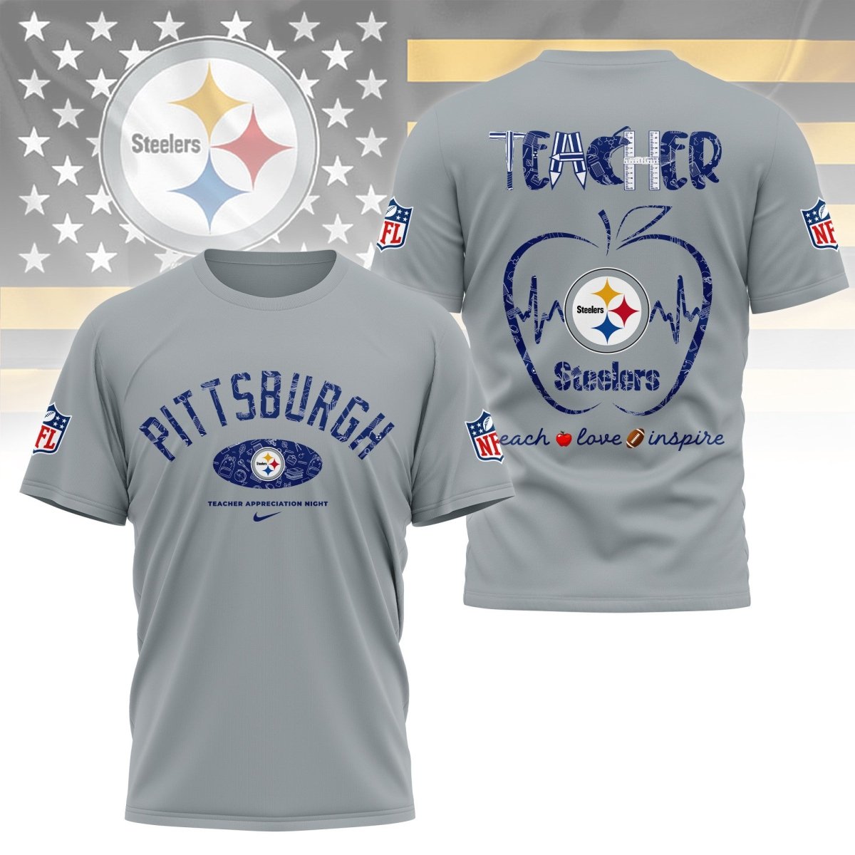 PBS PREMIUM 3D TEACHER APPRECIATION DAY SHIRT NY