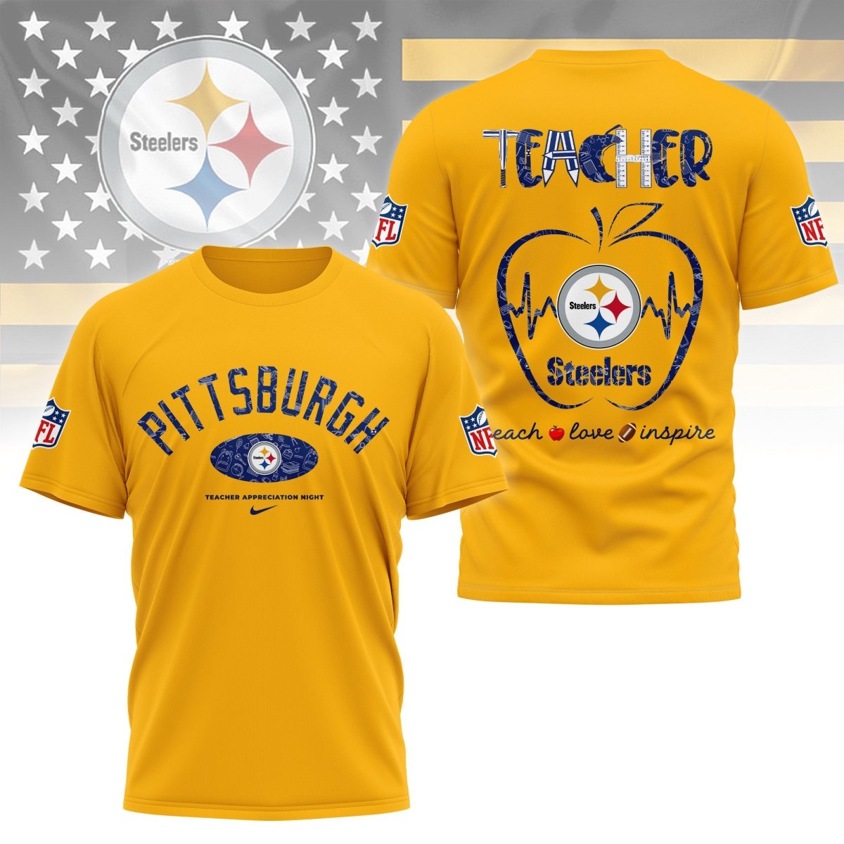 PBS PREMIUM 3D TEACHER APPRECIATION DAY SHIRT NY