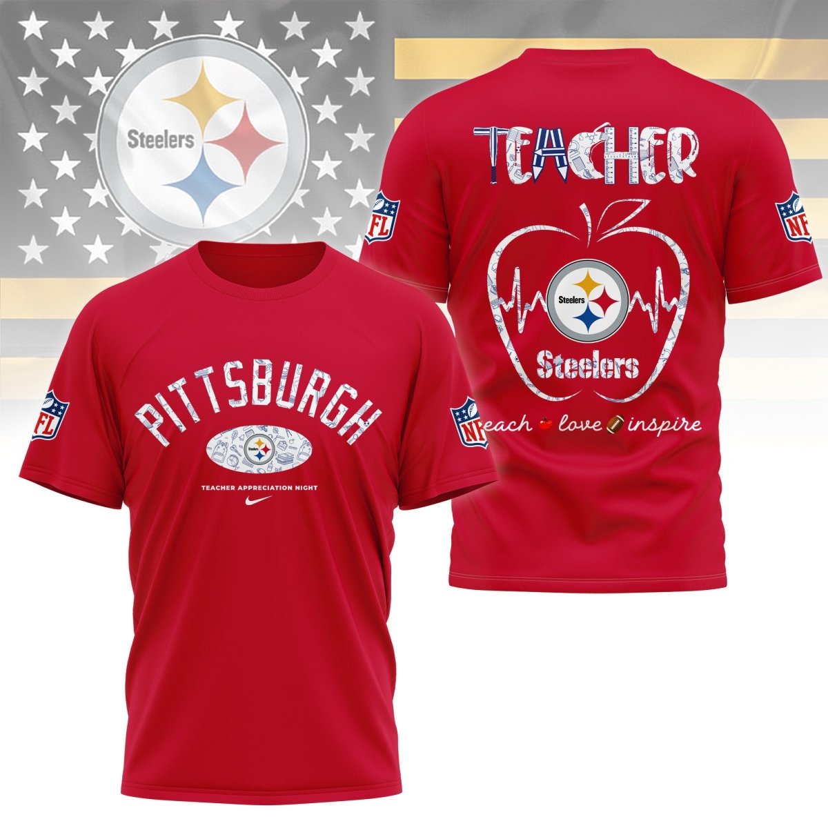 PBS PREMIUM 3D TEACHER APPRECIATION DAY SHIRT NY