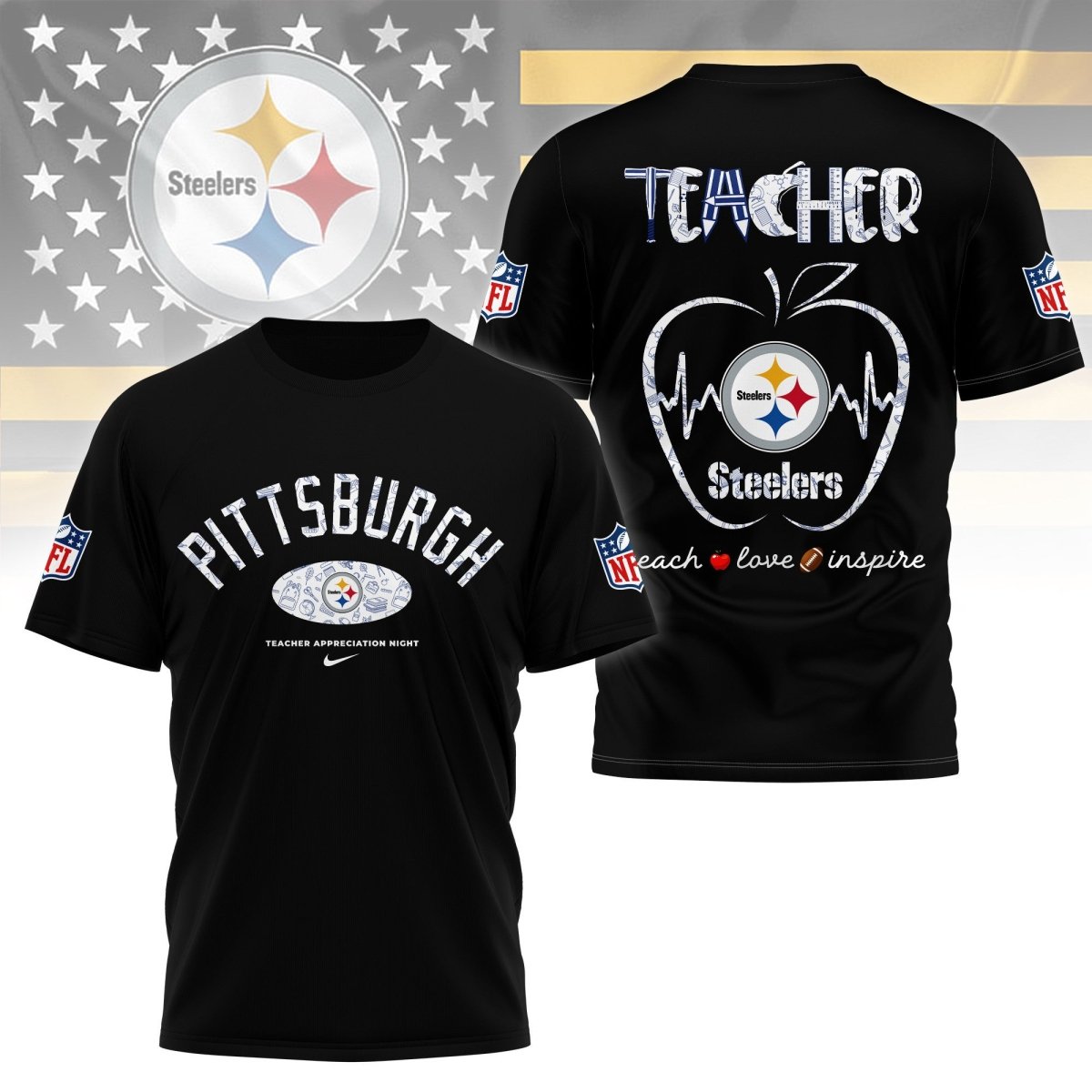 PBS PREMIUM 3D TEACHER APPRECIATION DAY SHIRT NY