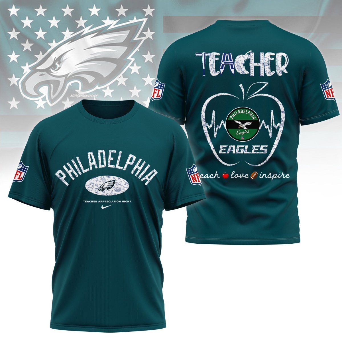PLDE PREMIUM 3D TEACHER APPRECIATION DAY SHIRT NY