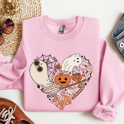 Premium Halloween Heart 2025 Spooky Season T-Shirt