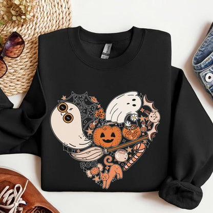 Premium Halloween Heart 2025 Spooky Season T-Shirt