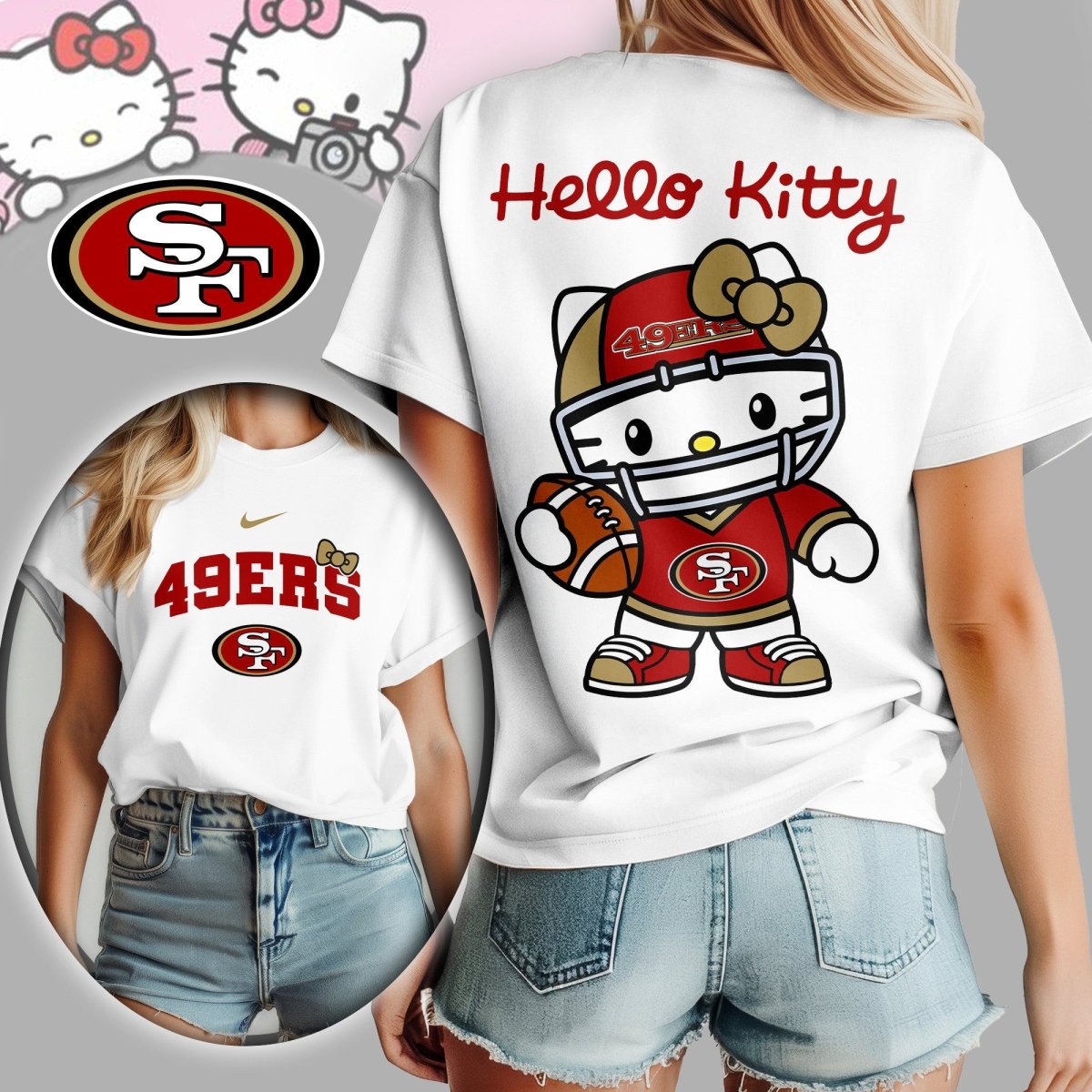 SF49 Premium NFL Hello Kitty Women's Shirt TD