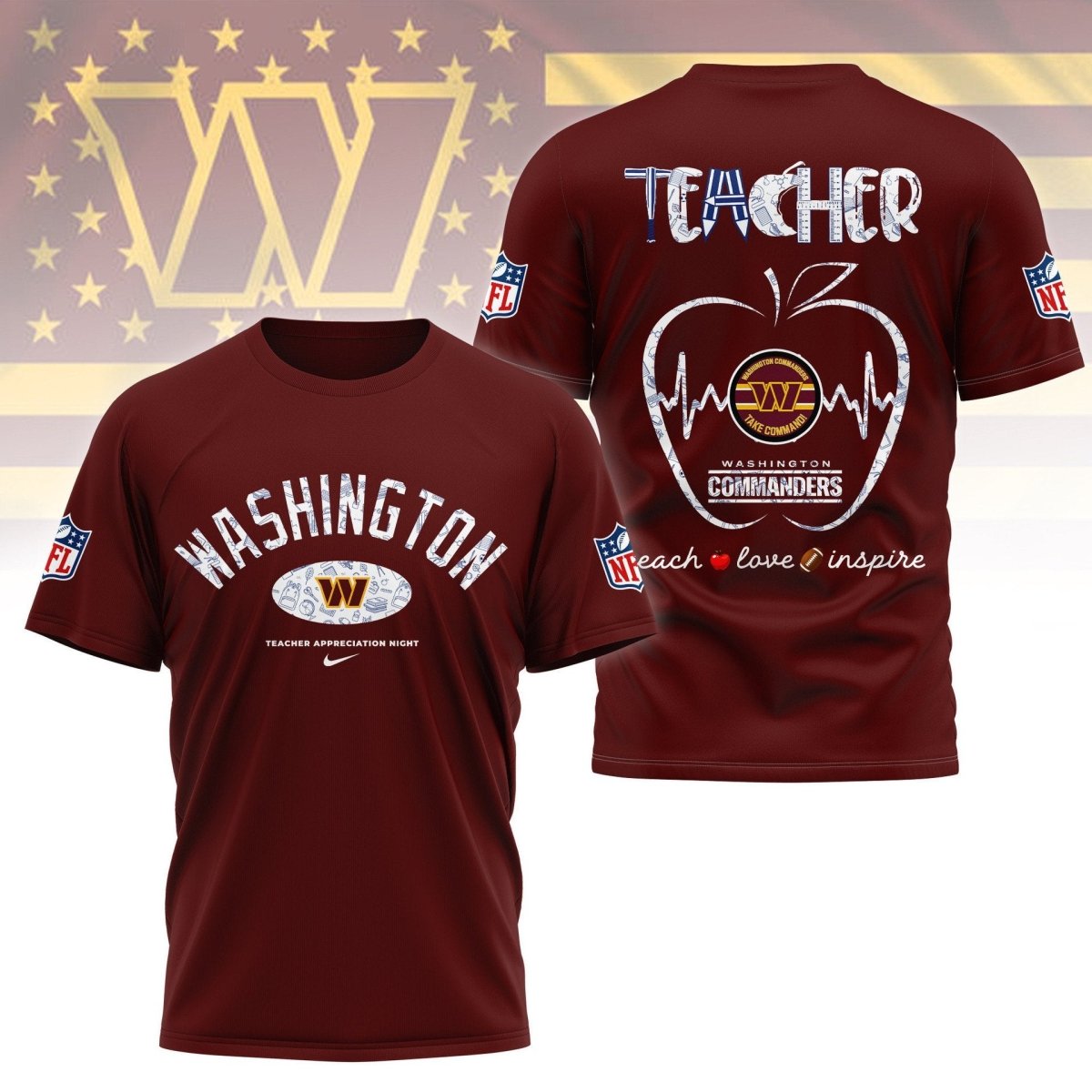 WCD PREMIUM 3D TEACHER APPRECIATION DAY SHIRT NY